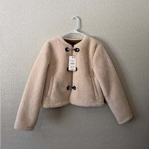 Zara women’s double faced toggle jacket size M